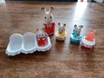 Sylvanian families drieling chocoladekonijn met grote zus, Ophalen of Verzenden, Zo goed als nieuw, Poppenhuispop