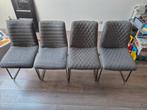 4 mooie eetkamerstoelen. €60 Moeten weg, Huis en Inrichting, Stoelen, Ophalen, Gebruikt, Grijs, Vier