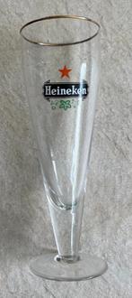 5 hoge Heineken bierglazen op voet met logo en gouden rand, Verzamelen, Biermerken, Nieuw, Heineken, Glas of Glazen, Ophalen of Verzenden