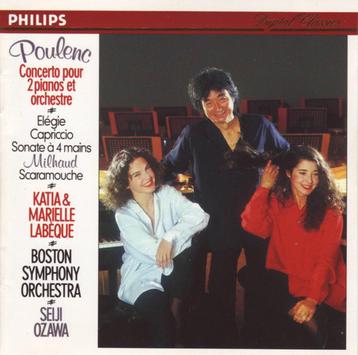 Katia & Marielle Labeque - Werken van Poulenc en Milhaud CD beschikbaar voor biedingen