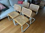 4x webbing stoelen / thonet cesca (Marcel Breuer B.32), Ophalen, Wit, Webbingstoelen / thonet cesca (Marcel Breuer), Zo goed als nieuw