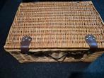 Vintage Rieten Picknickmand, Hobby en Vrije tijd, Picknickmanden, Ophalen, Gebruikt, Zonder inhoud