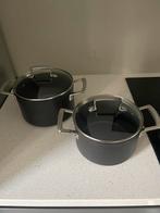 Le Creuset kookpan 2 stuks plus deksels Kleur zwart, Kookpan of Snelkookpan, Overige materialen, Ophalen of Verzenden, Zo goed als nieuw