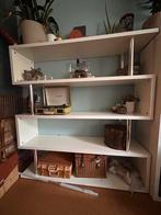 Witte roomdivider / boekenkast met RVS poten, Huis en Inrichting, Kasten | Wandmeubels, Ophalen, Zo goed als nieuw, Minder dan 150 cm