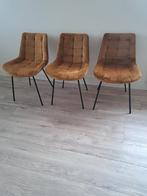 XENOS Eetkamerstoelen velvet - cognac - NIEUW, Ophalen of Verzenden, Zo goed als nieuw, Stof, Modern