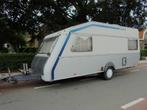 Caravan Kip Greyline met vast bed, luifel en voortent, Caravans en Kamperen, Caravans, Standaardzit, Kachel, 75 kg, Kip
