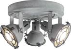 JESPER Plafondlamp 3x LED Grijs betonlook industrieel stoer, Ophalen, Gebruikt, Metaal