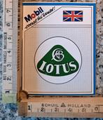 Vintage sticker Mobil Services Lotus merk logo UK, Ophalen of Verzenden, Zo goed als nieuw
