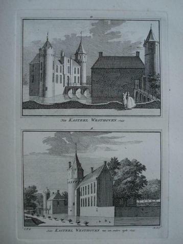 35-36 / Kasteel Westhoven in Domburg Kopergravure 1754 beschikbaar voor biedingen