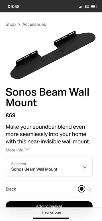 Sonos beam wall amount