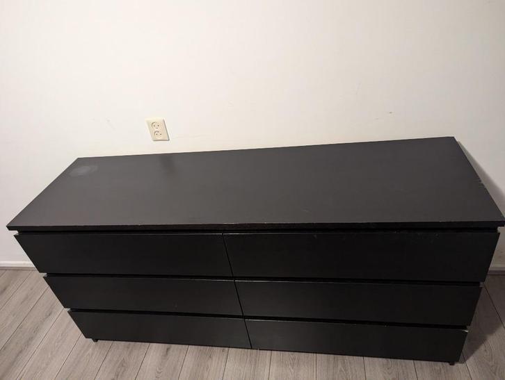 Ikea MALM ladekast, 6 lades, Huis en Inrichting, Kasten | Ladekasten, Gebruikt, Minder dan 100 cm, 150 tot 200 cm, 25 tot 50 cm