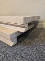 2 Wandplanken Massief eiken met sierlijst 131 x 31 cm, Ophalen, ., Zo goed als nieuw, .