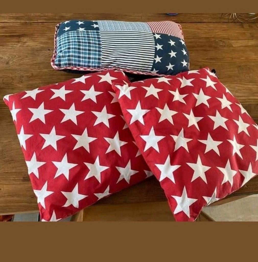 2x vierkant, 1x rechthoek sterren, Ophalen of Verzenden, Zo goed als nieuw, Rood, Vierkant