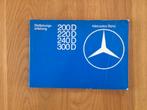 RUILEN: Mercedes W123 Diesel oldtimer handleiding boekje, Ophalen of Verzenden
