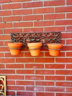Gietijzeren plantenrek rek met terracotta bloempotten potten, Ophalen, Gebruikt