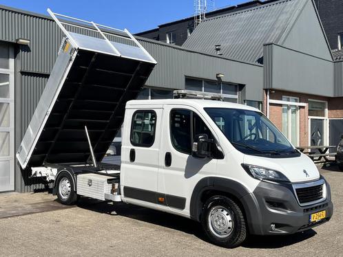 Peugeot Boxer 435 2.0 BlueHDI L3 DC Kipper Open laadbak Airc, Auto's, Bestelauto's, Bedrijf, Te koop, ABS, Airconditioning, Alarm