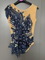 Leotard /turnpakje voor ritmische gymnastiek: maat 125-135, Blauw, Zo goed als nieuw, Turnpak(je), Kindermaat 122 t/m 140
