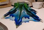 Grote Murano glazen schaal - blauw/groen. Italiaanse kunst, Antiek en Kunst, Antiek | Glas en Kristal, Ophalen of Verzenden