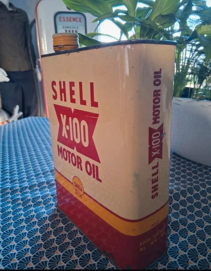 Shell Olieblik X-100 - Originele Dop - Topstaat!, Verzamelen, Automerken, Motoren en Formule 1, Zo goed als nieuw, Auto's, Ophalen of Verzenden