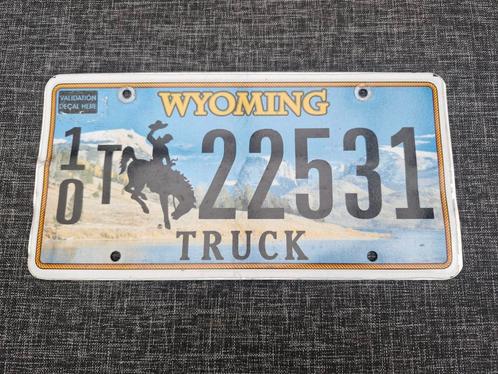 Kentekenplaat Wyoming USA Nummerplaat nummerbord License VS, Verzamelen, Automerken, Motoren en Formule 1, Gebruikt, Auto's, Ophalen of Verzenden