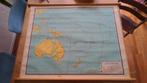 Bos oude schoolkaart wandkaart Australië Oceanië, Antiek en Kunst, Antiek | Schoolplaten, Ophalen of Verzenden