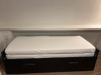 IKEA Tweepersoonsbed met opberglades, Ophalen, Zwart, Tweepersoons, 140 cm