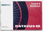 Batavis Mondial manual instructieboekje (5312z), Fietsen en Brommers, Handleidingen en Instructieboekjes, Ophalen of Verzenden