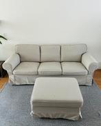 Incl. Delivery: IKEA EKTORP 3-Person Sofa & Footstool, Huis en Inrichting, Ophalen of Verzenden, Zo goed als nieuw, Stof