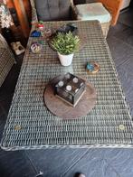 Tuintafel met glasplaat - Wicker, Tuin en Terras, Tuintafels, Ophalen, Rechthoekig, Wicker