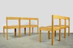 AZS / vintage eiken eettafelstoelen / Gerard Geytenbeek / 60, Riet of Rotan, Gebruikt, Bruin, Vintage modern