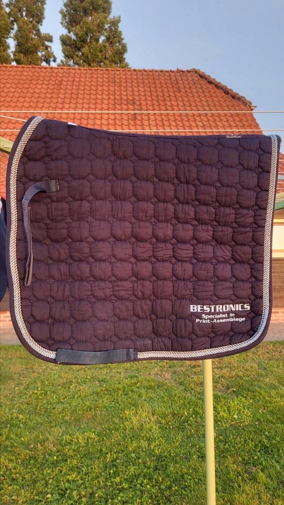 SECTOLIN donkerblauw zadeldekje. Geborduurd. FULL DRESSUUR, Dieren en Toebehoren, Paarden en Pony's | Dekens en Dekjes, Nieuw