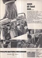 Retro reclame 1963 Philips bandrecorder volksfeest, Verzamelen, Retro, Ophalen of Verzenden