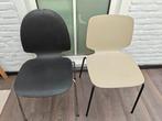 Beige en zwarte stoelen, Huis en Inrichting, Stoelen, Ophalen, Gebruikt, Twee