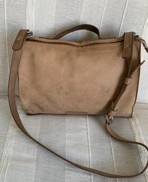 Beige schoudertas handtas Shabbies Amsterdam 25x35x13 cm, Sieraden, Tassen en Uiterlijk, Tassen | Schoudertassen, Gebruikt, Beige