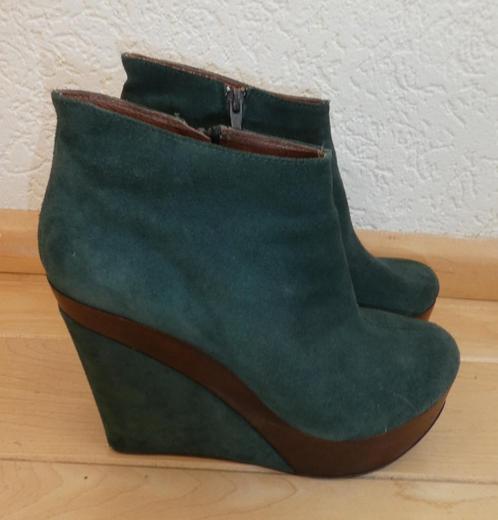 Smania enkellaarzen maat 40 vintage groen suede hout sleezak, Kleding | Dames, Schoenen, Zo goed als nieuw, Lage of Enkellaarzen