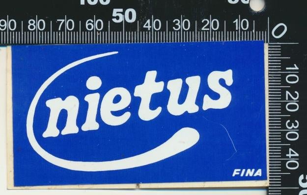 Sticker: Fina - Nietus, Verzamelen, Ophalen of Verzenden, Zo goed als nieuw, Auto of Motor