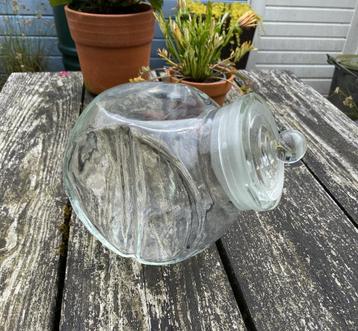 Leuke Glazen Voorraad pot - vintage retro rek fifties beschikbaar voor biedingen