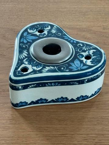 Delfts Blauwe Inktpot Hartvormig Made in Holland A28 Keramie beschikbaar voor biedingen