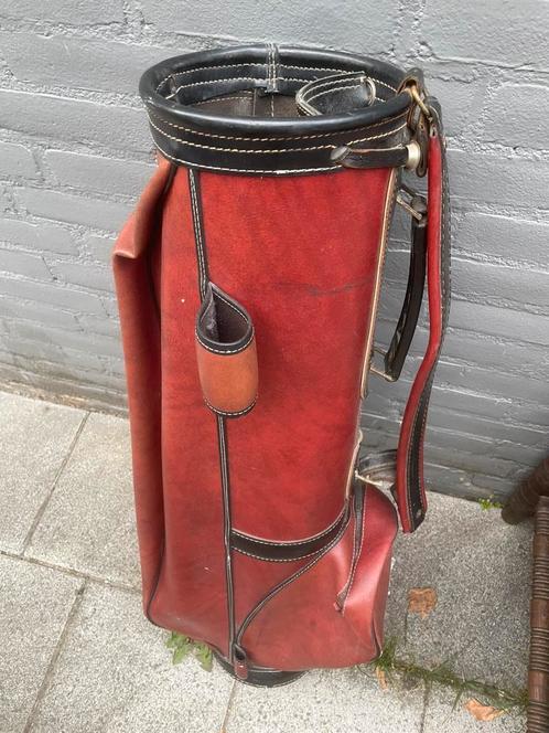 Vintage Thomlinsons Winford Golftas rood met zwart, Sport en Fitness, Golf, Zo goed als nieuw, Tas, Overige merken, Ophalen