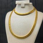 21 karaat gouden set gourmet ketting armband schakel, Ophalen of Verzenden, Nieuw, Goud
