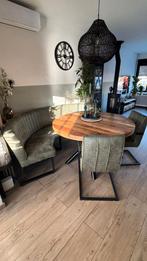 Mangohouten meubels en hoekbank compleet of los te koop, Huis en Inrichting, Ophalen, Gebruikt, Overige materialen, Industrieel Mango hout met zwarte accenten