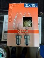 Gloeilamp kaars lampjes gedraaid.merk osram 15 watt nieuw e1, Ophalen, Minder dan 30 watt, Gloeilamp, E14 (klein)