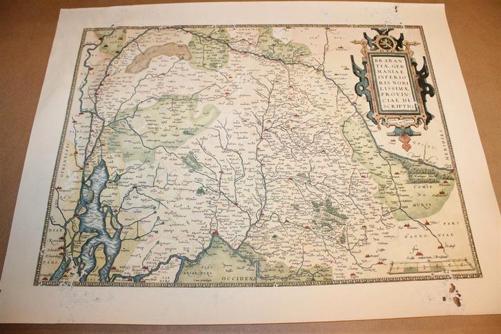 Kaart - Brabantiae Germaniae Inferioris Nobilissimae Provinc, Boeken, Atlassen en Landkaarten, Gelezen, Landkaart, Nederland, 1800 tot 2000