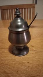 Suikerpot van tin met lepel, 12 cm hoog, Gelria tin, Antiek en Kunst, Ophalen