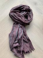 Paarse sjaal met motief, Ophalen of Verzenden, Zo goed als nieuw, Sjaal