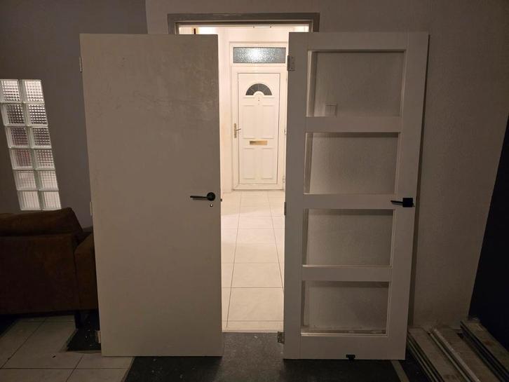 Links draaiend stompe binnendeur 197,5cm x 77,5cm, Doe-het-zelf en Verbouw, Deuren en Horren, Gebruikt, Binnendeur, Minder dan 200 cm