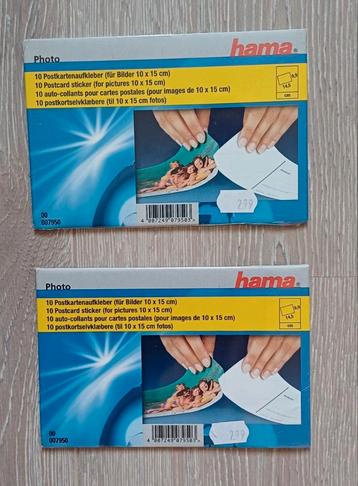 2x 10 stuks, Hama, ansichtkaarsticker, 10 bij 15 cm. beschikbaar voor biedingen