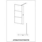 Inloopdouche Douchewand 3 delig Mat Zwart + Decor Schaamband, Doe-het-zelf en Verbouw, Sanitair, Ophalen, Nieuw, Glas, Douche