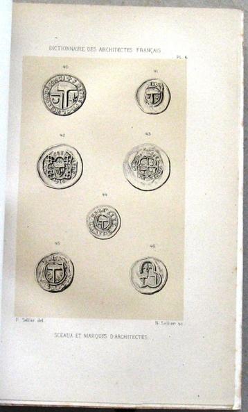 Dictionnaire des Architectes Français 1872 Architectuur beschikbaar voor biedingen