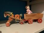 Vintage houten paard en wagen Bieden., Ophalen